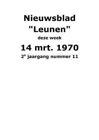 Dorpsblad Leunen-Veulen-Heide 1970-03-14