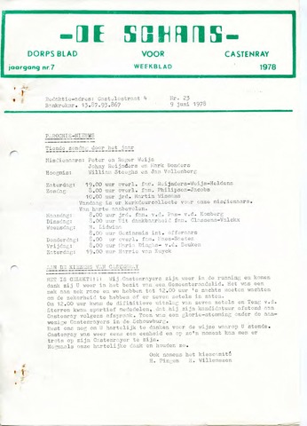 Castenrays dorpsblad De Schans 1978-06-09