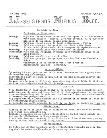 Ysselsteyns Nieuwsblad 1965-06-17