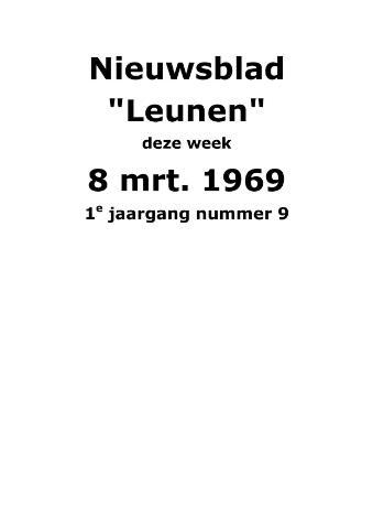 Dorpsblad Leunen-Veulen-Heide 1969-03-08