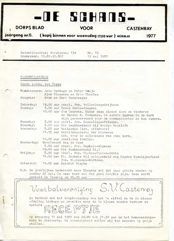 Castenrays dorpsblad De Schans 1977-05-13
