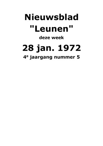 Dorpsblad Leunen-Veulen-Heide 1972-01-28