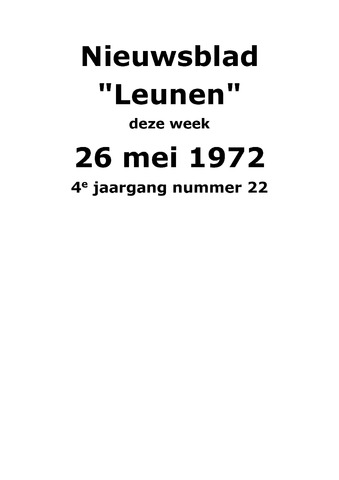 Dorpsblad Leunen-Veulen-Heide 1972-05-26