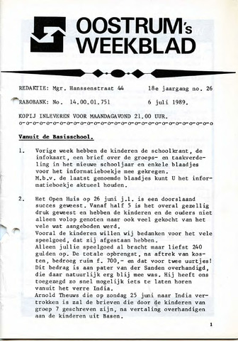 Oostrum's Weekblad 1989-07-06