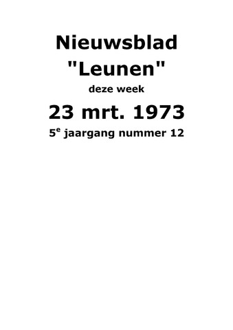 Dorpsblad Leunen-Veulen-Heide 1973-03-23