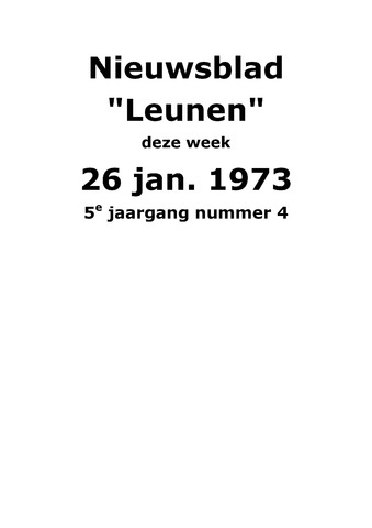 Dorpsblad Leunen-Veulen-Heide 1973-01-26