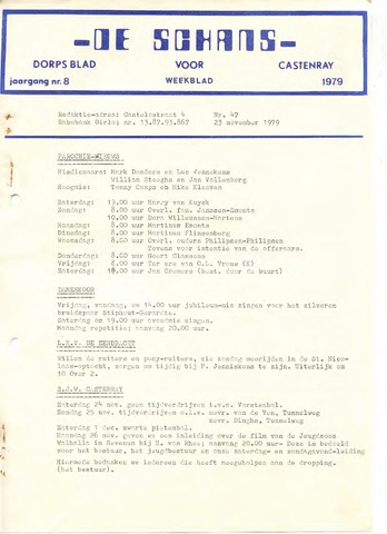 Castenrays dorpsblad De Schans 1979-11-23
