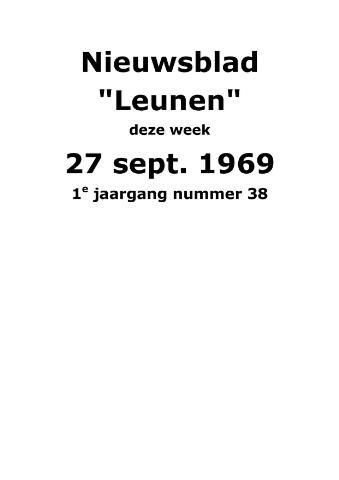 Dorpsblad Leunen-Veulen-Heide 1969-09-27