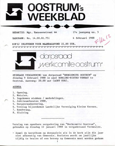 Oostrum's Weekblad 1988-02-04