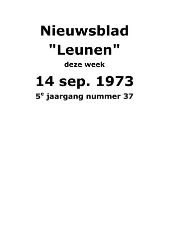 Dorpsblad Leunen-Veulen-Heide 1973-09-14