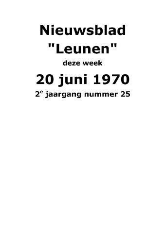 Dorpsblad Leunen-Veulen-Heide 1970-06-20