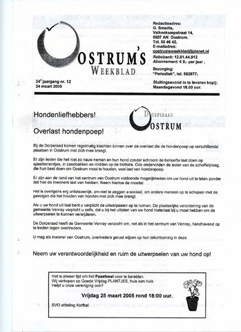 Oostrum's Weekblad 2005-03-24