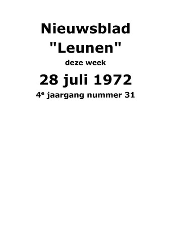 Dorpsblad Leunen-Veulen-Heide 1972-07-28