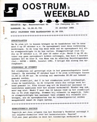 Oostrum's Weekblad 1982-10-21