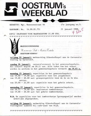 Oostrum's Weekblad 1988-01-21