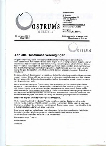 Oostrum's Weekblad 2010-04-22
