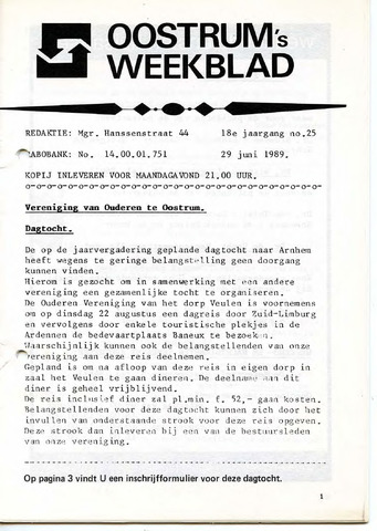 Oostrum's Weekblad 1989-06-29