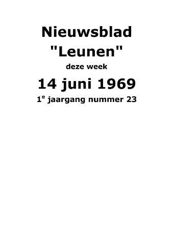 Dorpsblad Leunen-Veulen-Heide 1969-06-14