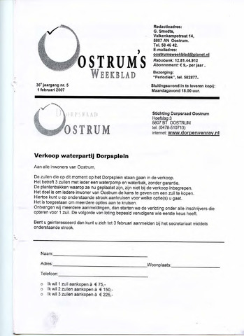 Oostrum's Weekblad 2007-02-01