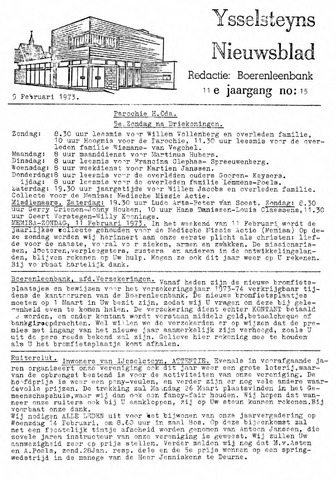 Ysselsteyns Nieuwsblad 1973-02-09