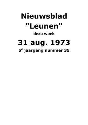 Dorpsblad Leunen-Veulen-Heide 1973-08-31