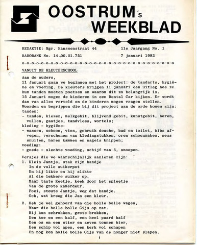 Oostrum's Weekblad 1982
