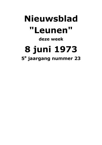 Dorpsblad Leunen-Veulen-Heide 1973-06-08