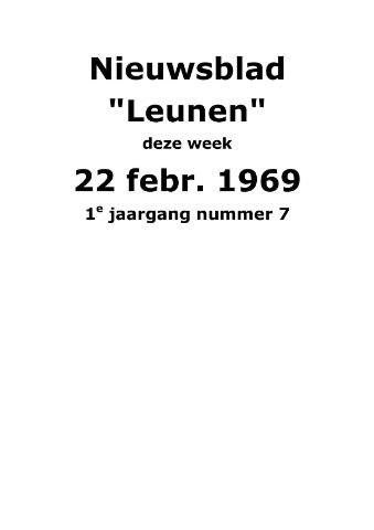 Dorpsblad Leunen-Veulen-Heide 1969-02-22
