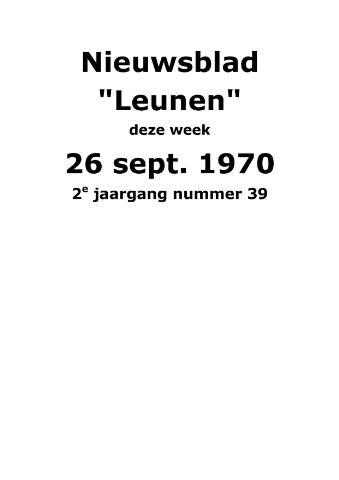 Dorpsblad Leunen-Veulen-Heide 1970-09-26