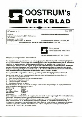 Oostrum's Weekblad 2001-05-03