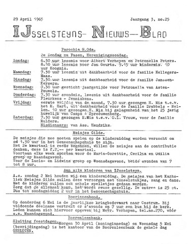 Ysselsteyns Nieuwsblad 1965-04-29