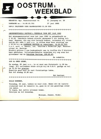 Oostrum's Weekblad 1982-06-17