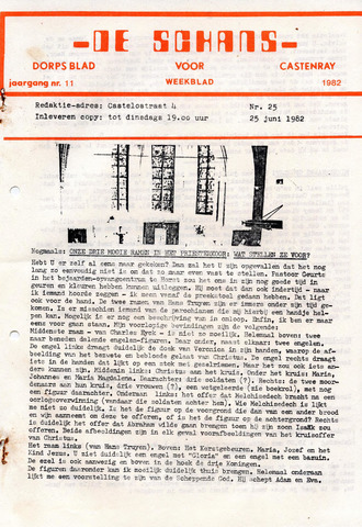Castenrays dorpsblad De Schans 1982-06-25