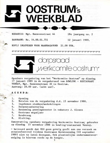 Oostrum's Weekblad 1989-01-12