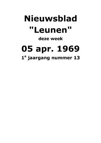Dorpsblad Leunen-Veulen-Heide 1969-04-05