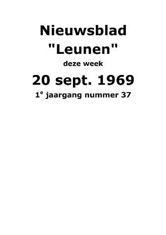 Dorpsblad Leunen-Veulen-Heide 1969-09-20