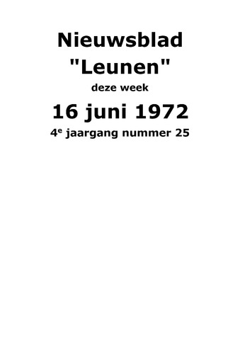 Dorpsblad Leunen-Veulen-Heide 1972-06-16