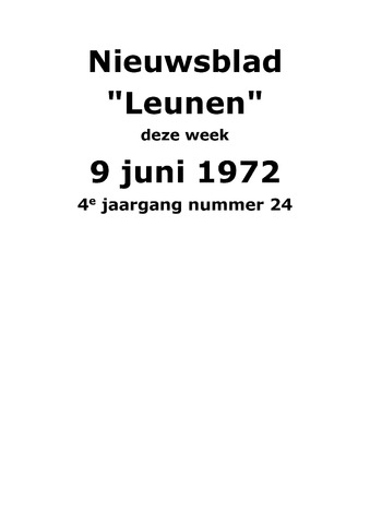 Dorpsblad Leunen-Veulen-Heide 1972-06-09