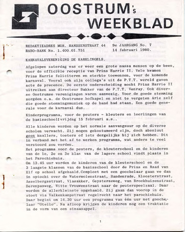 Oostrum's Weekblad 1980-02-14