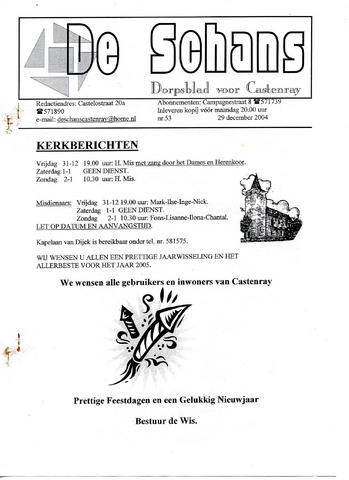 Castenrays dorpsblad De Schans 2004-12-29