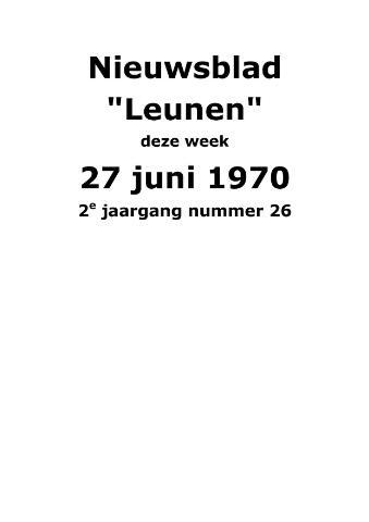 Dorpsblad Leunen-Veulen-Heide 1970-06-27