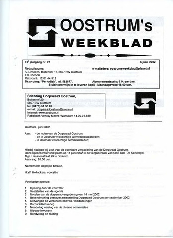 Oostrum's Weekblad 2002-06-06