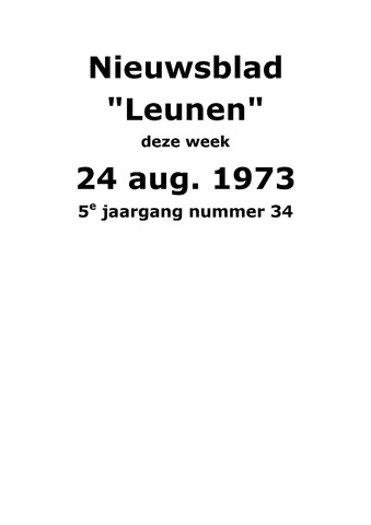 Dorpsblad Leunen-Veulen-Heide 1973-08-24