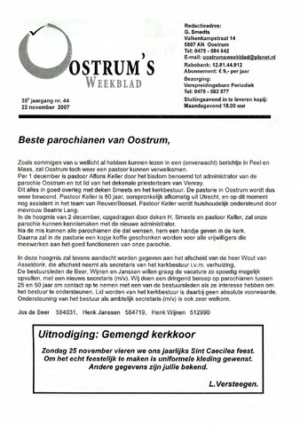 Oostrum's Weekblad 2007-11-22