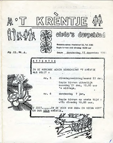 Oirlo's dorpsblad 't Krèntje 1981-12-17