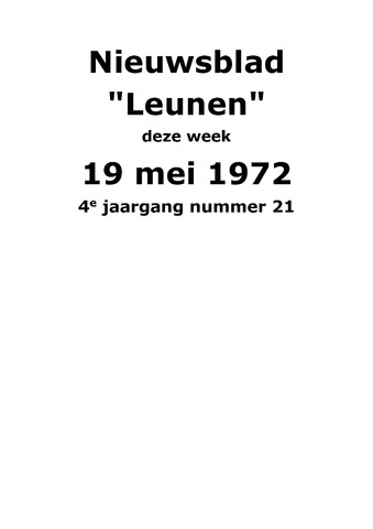 Dorpsblad Leunen-Veulen-Heide 1972-05-19