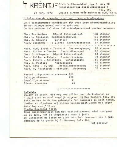 Oirlo's dorpsblad 't Krèntje 1972-06-23