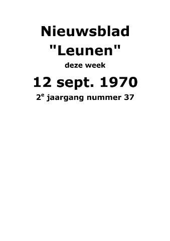 Dorpsblad Leunen-Veulen-Heide 1970-09-12