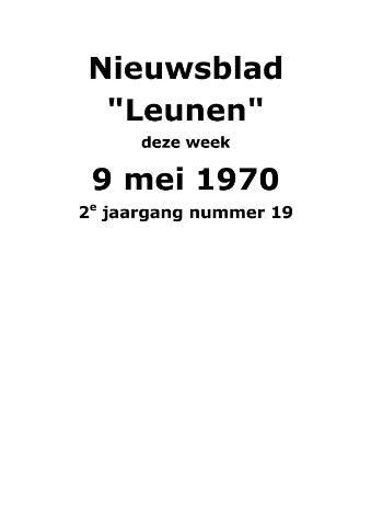 Dorpsblad Leunen-Veulen-Heide 1970-05-09