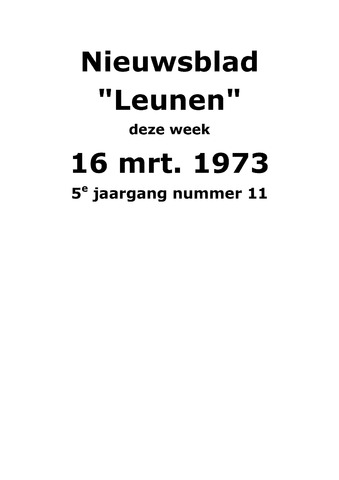 Dorpsblad Leunen-Veulen-Heide 1973-03-16